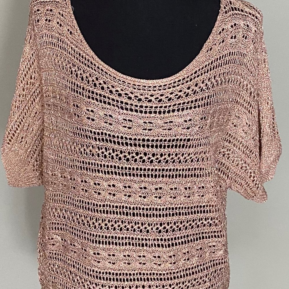 Dripping in gold shear sweater